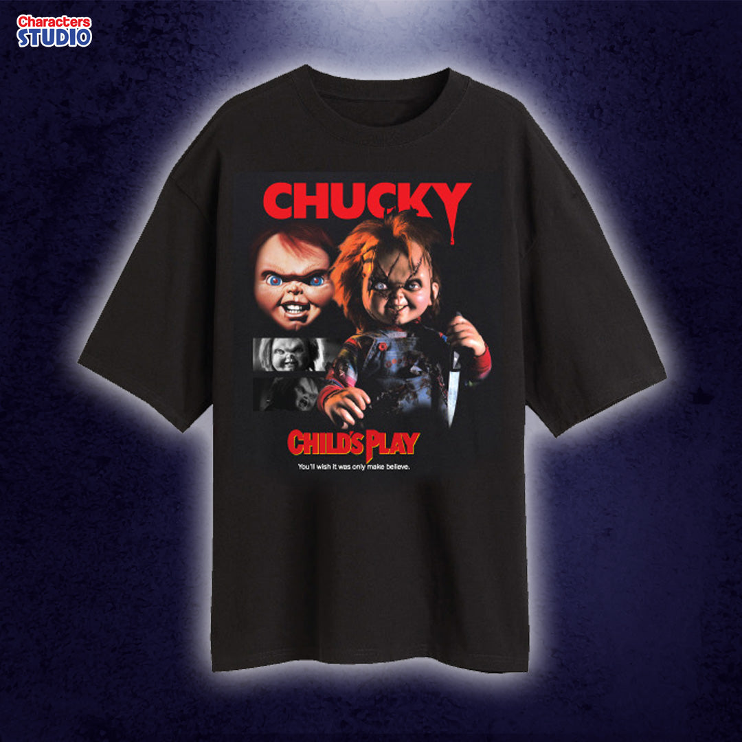 Universal Studios Chucky //Oversized T-Shirt //- เสื้อผู้ชายยูนิเวอร์แซล สตูดิโอ ชัคกี้ สินค้าลิขสิทธ์แท้100% characters studio