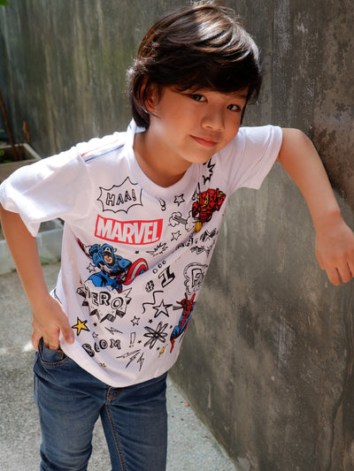 Marvel Boy T-Shirt - เสื้อยืดเด็กผู้ชายลายมาร์เวล