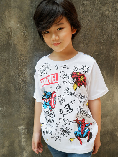 Marvel Boy T-Shirt - เสื้อยืดเด็กผู้ชายลายมาร์เวล