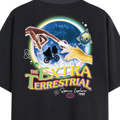 Universal Studios Men E.T. The Extra Terrestrial // Oversized T-Shirt // -  เสื้อผู้ชายโอเวอร์ไซส์ยูนิเวอร์แซล สตูดิโอ ลาย E.T.