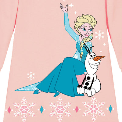 Disney Girl Dress Frozen Elsa - ชุดกระโปรงเด็กผู้หญิงเอลซ่า โฟรเซ่นแขนยาว
