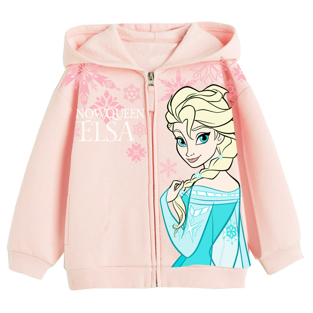 Disney Girl Frozen Elsa Jacket - เสื้อแจ็คเก็ตแขนยาวเด็กมีฮู้ด โฟรเซ่น เจ้าหญิงเอลซ่า