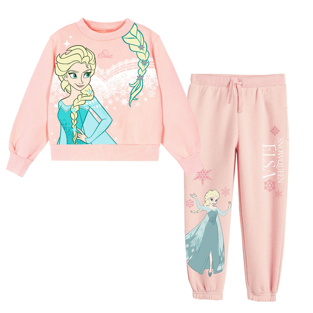 Disney Girl Frozen Elsa Sweater & Long Pants - เสื้อสเวตเตอร์และกางเกงขายาวเด็กผู้หญิงลาย เอลซ่า โฟรเซ่น (ราคาต่อสินค้า 1 ชิ้น)
