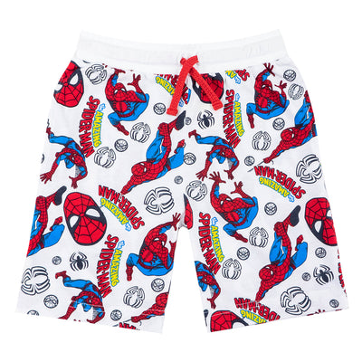 Marvel Boy Spider-Man Flock Print T-Shirt - เสื้อมาร์เวลเด็กผู้ชายพิมพ์กำมะหยี่ ลายสไปเดอร์แมน เด็ก1-7ปี