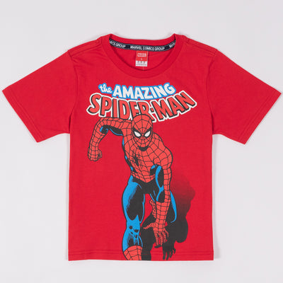 Marvel Boy Spider-Man T-Shirt - เสื้อยืดเด็กมาร์เวลลายสไปเดอร์แมน