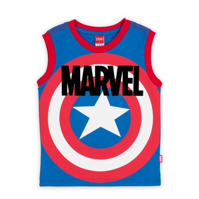 Marvel Boy Captain America Tank Top - เสื้อกล้ามเด็กมาร์เวลลายกัปตันอเมริกา