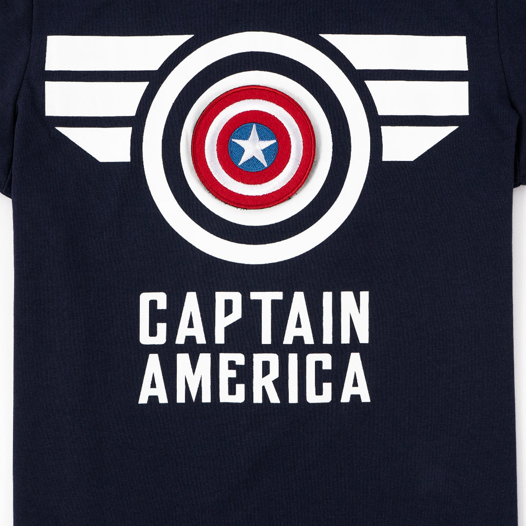 Marvel Boy Captain America T-shirt - เสื้อยืดเด็ก กัปตันอเมริกา แถมปลอกแขน