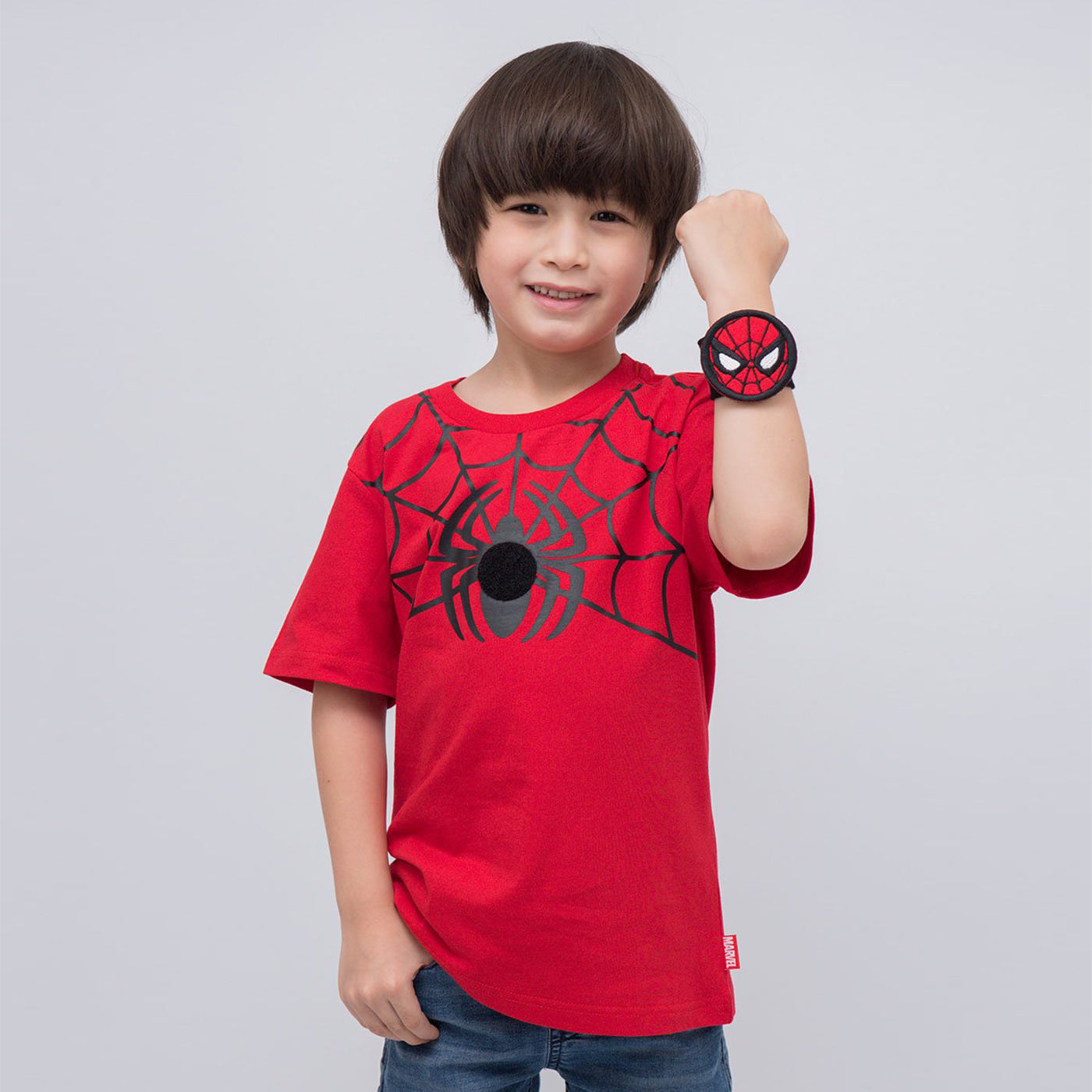 Marvel Boy Spider-Man T-shirt - เสื้อยืดเด็ก สไปเดอร์แมน แถมปลอกแขน