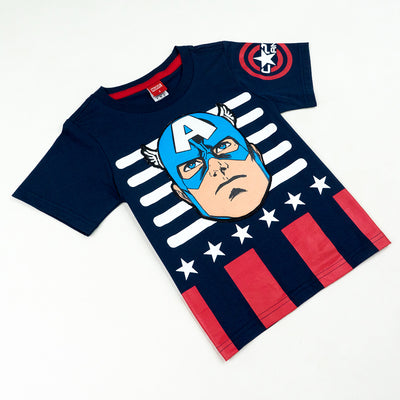 Marvel Boy Captain America T-Shirt - เสื้อยืดเด็กมาร์เวลลายกัปตันอเมริกา