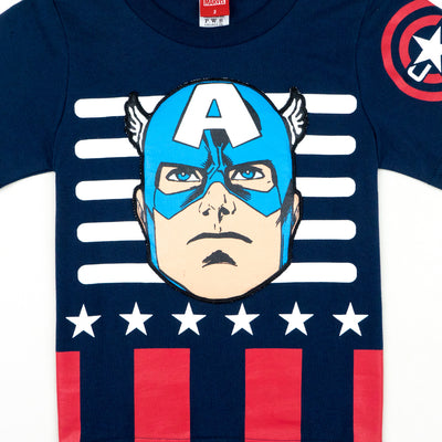 Marvel Boy Captain America T-Shirt - เสื้อยืดเด็กมาร์เวลลายกัปตันอเมริกา