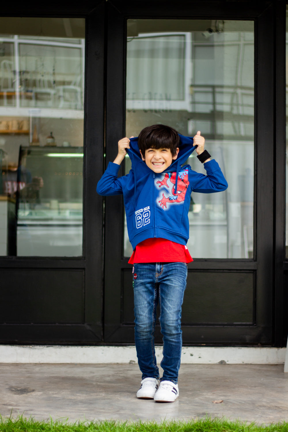Marvel Boy Spider-Man Jacket - เสื้อแจ็คเก็ตเด็กมาร์เวลลายสไปเดอร์แมน