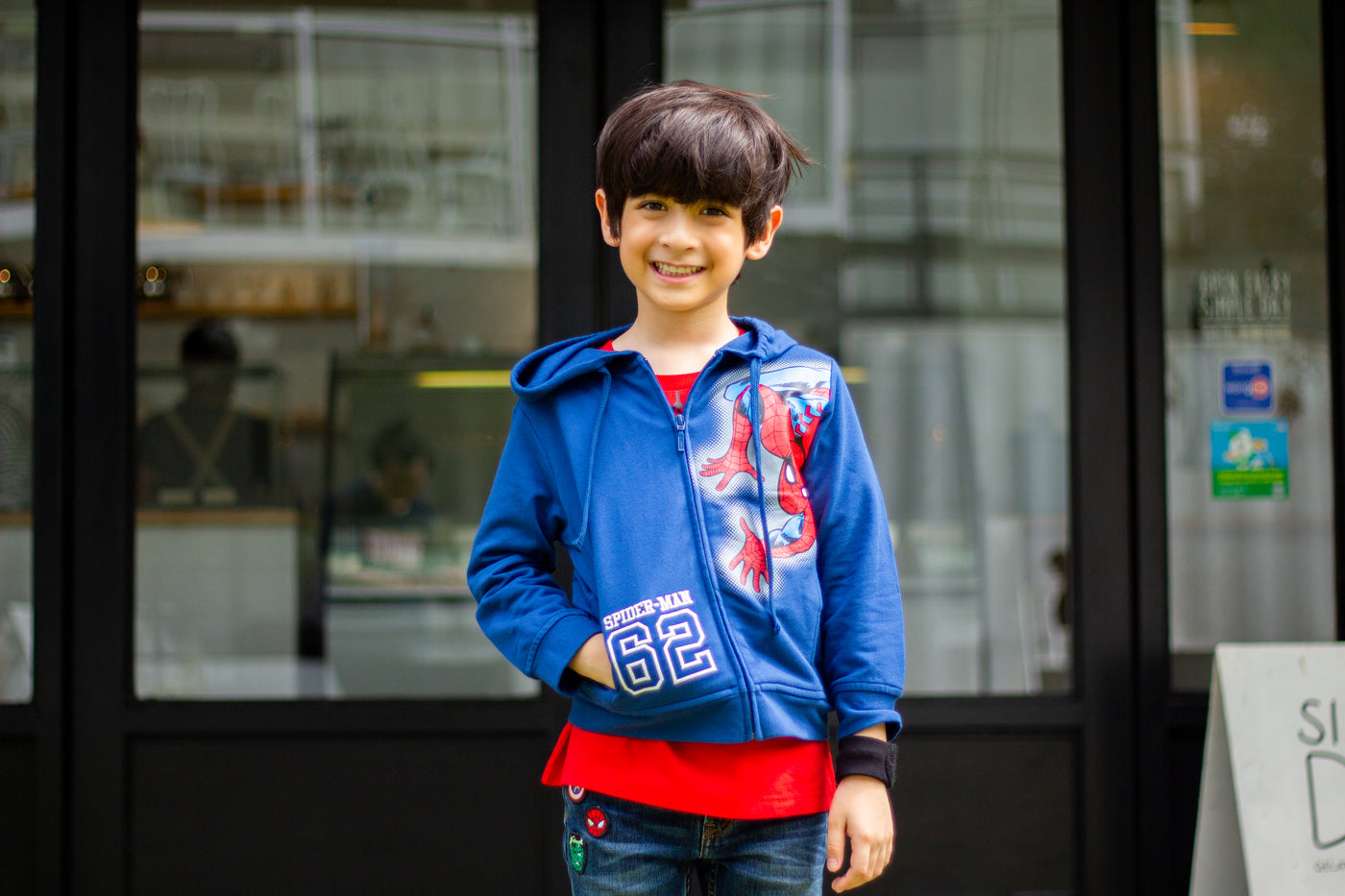 Marvel Boy Spider-Man Jacket - เสื้อแจ็คเก็ตเด็กมาร์เวลลายสไปเดอร์แมน