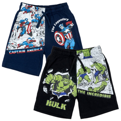 Marvel Boy - Shorts Hulk Captain America -  มาร์เวล กางเกง เด็กชาย ลายฮัค กัปตันอเมริกา