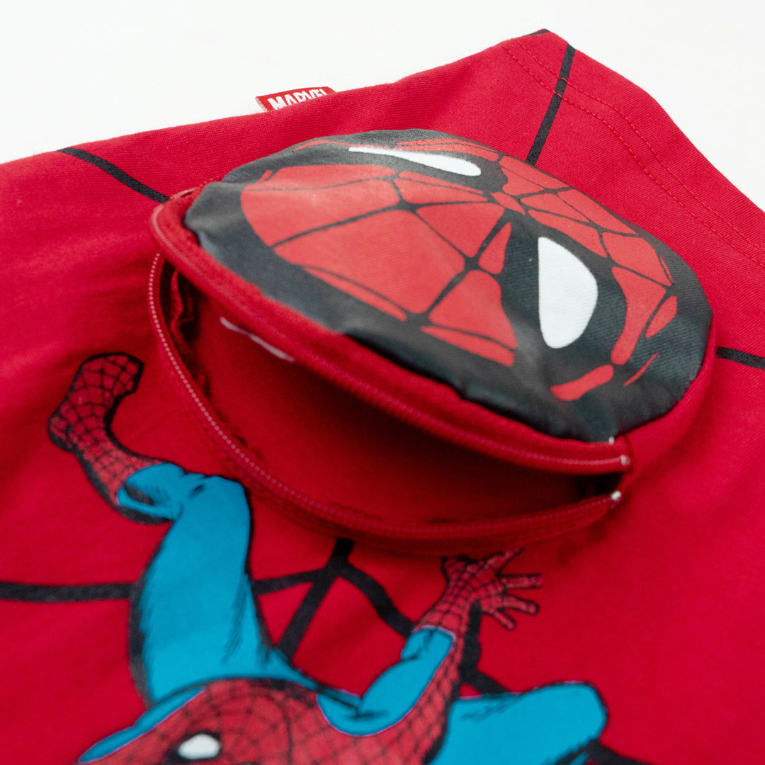Marvel Boy T-shirt (with bag) - เสื้อยืดเด็กผู้ชายลายมาร์เวล มีกระเป๋าใส่ของได้ Marvel Boy T-shirt (with bag) - เสื้อยืดเด็กผู้ชายลายมาร์เวล ลาย สไปเดอร์แมน มีกระเป๋าใส่ของได้