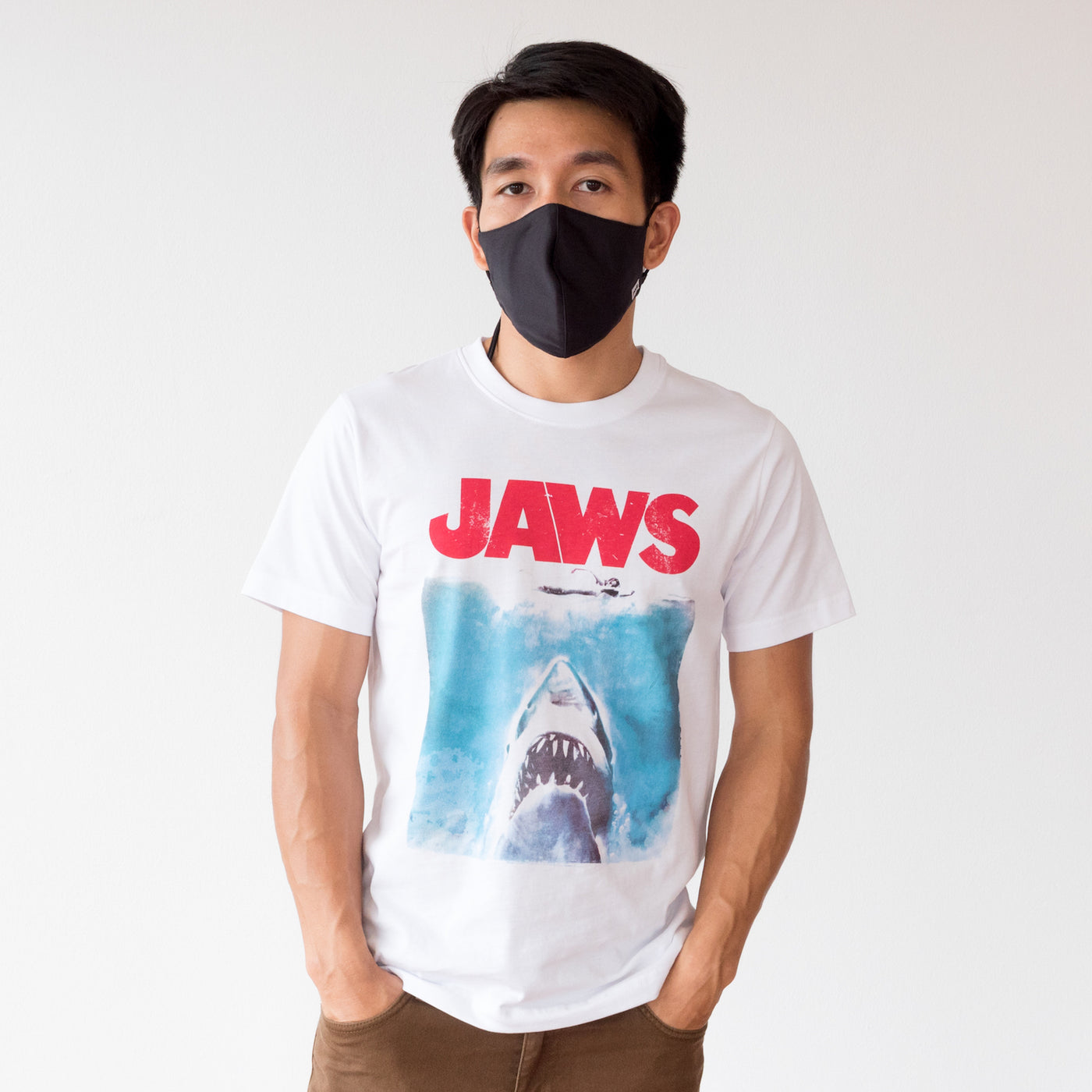 Universal Studios Men Jaws T-Shirt - เสื้อผู้ชายยูนิเวอร์แซล สตูดิโอ ลายจอว์ส